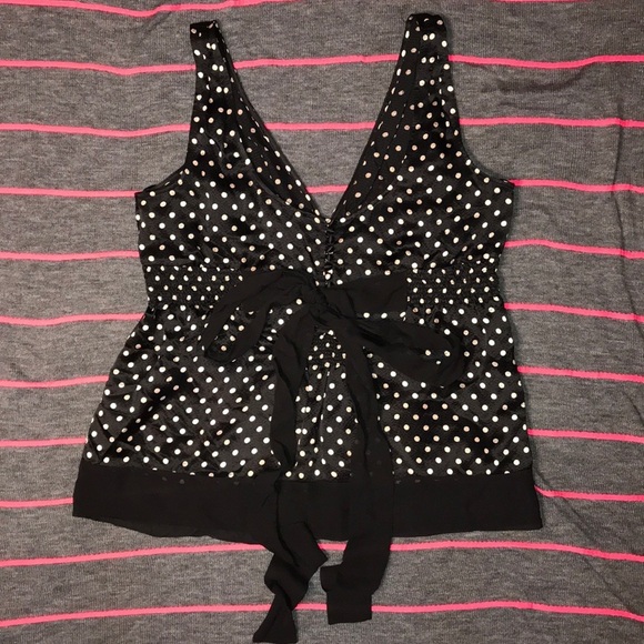 BCBG Polka Dot Tank Blouse - Picture 4 of 5